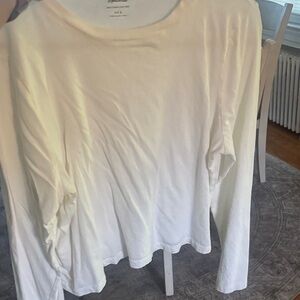 Madewell Cream Long Sleeve Tee